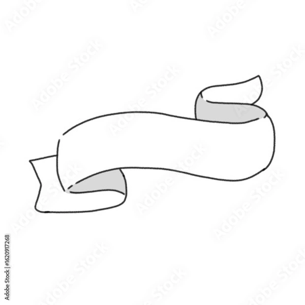 Fototapeta Blank Ribbon Banner Scroll