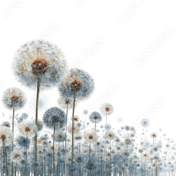 Obraz Field of dandelion seeds