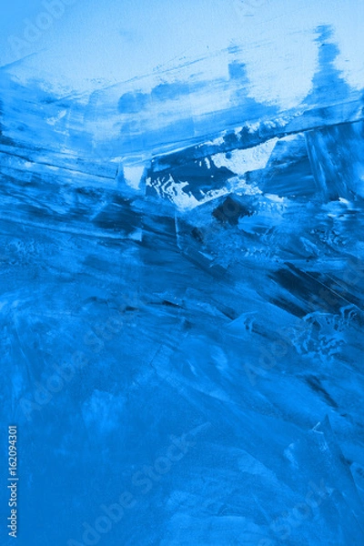 Obraz Textured blue painted background