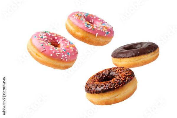 Fototapeta Delicious Assorted Donuts PNG Transparent