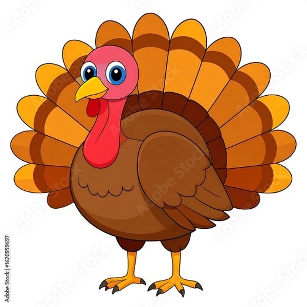 Obraz Cartoon turkey illustration