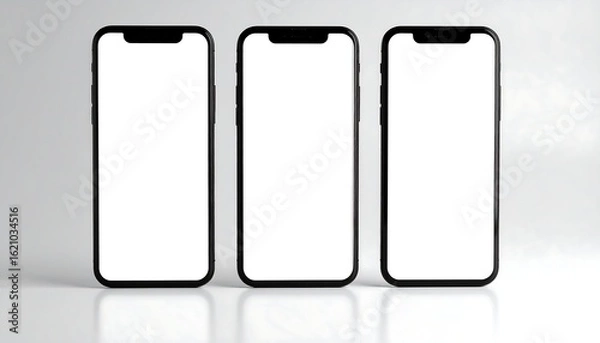 Obraz Three black smartphones (2)