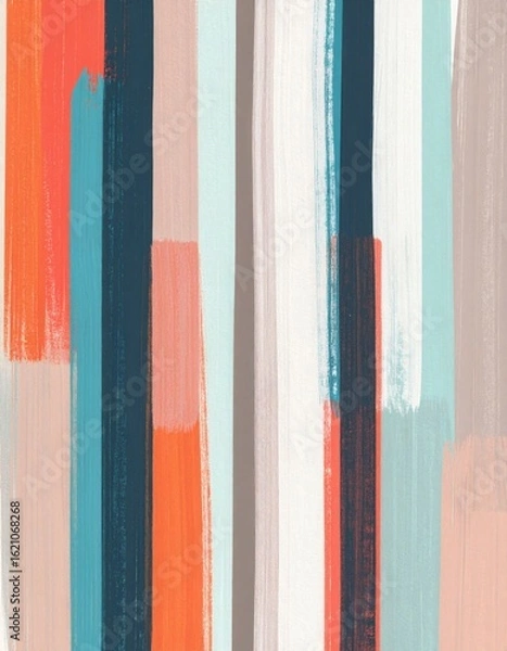 Fototapeta Abstract Painted Vertical Stripes in Varied Colors for Modern Backgrounds