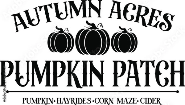 Obraz autumn acres pumpkin patch 