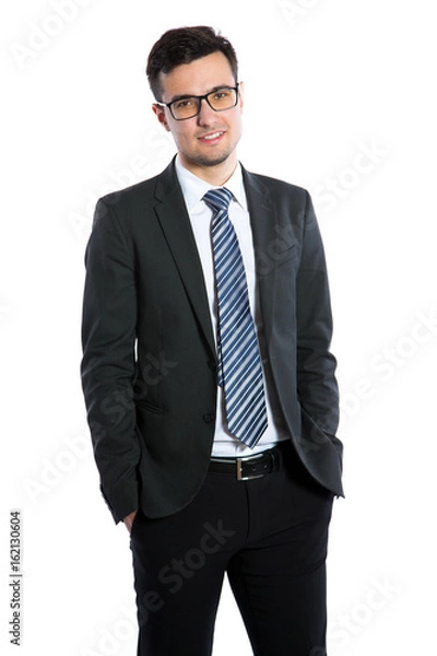 Obraz Businessman on white background