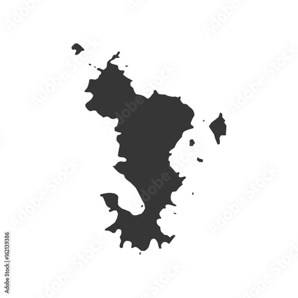 Obraz Zarys mapy Majotty