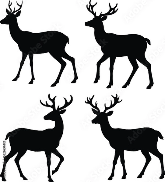 Obraz Deer Silhouette Vector
