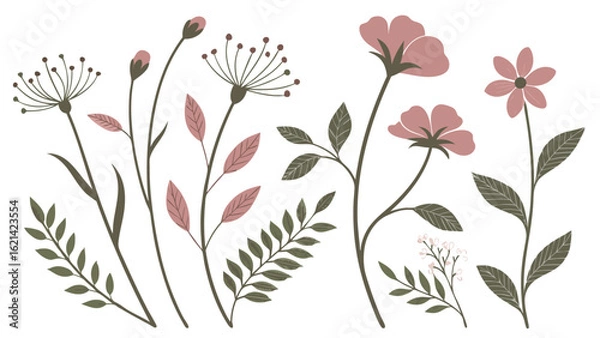 Fototapeta Floral Designs, Editable Graphics, Digital Templates, Nature-Inspired, Creative Layouts, Artistic Viewpoint