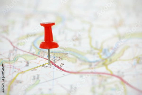 Obraz Miejsce docelowe na mapie