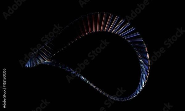 Obraz Abstract dark background, futuristic glass shape, 3d render