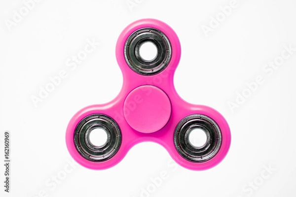 Obraz Pink fidget Spinner isolated on white background