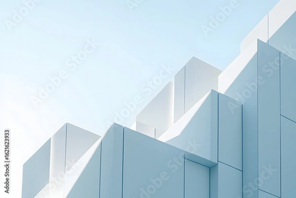 Fototapeta Modern architecture detail with abstract geometric design