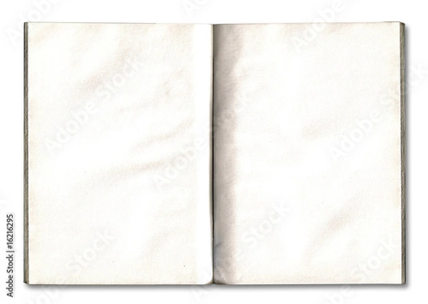 Fototapeta open notebook isolated on white background