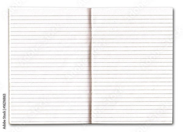 Fototapeta open notebook isolated on white background
