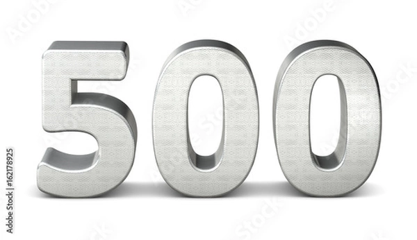 Fototapeta 500 liczba srebrna liczba 3d srebrna struktura