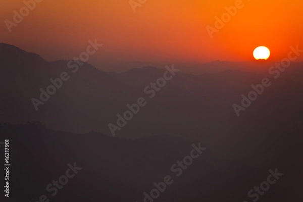Obraz sonnenuntergang, himalaya