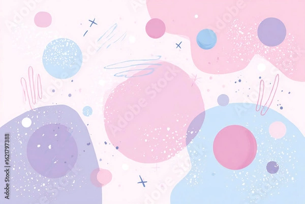 Obraz パステルカラーの柔らかい抽象アート背景