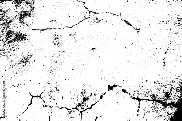 Obraz Distressed vector texture. Black grit on transparent background.