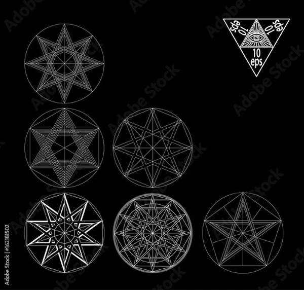 Fototapeta Impossible geometry symbols vector set.