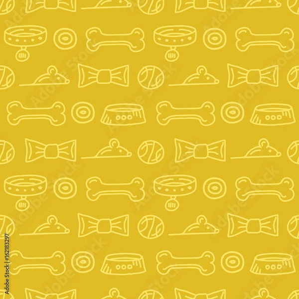 Fototapeta  pattern with accessories for pets