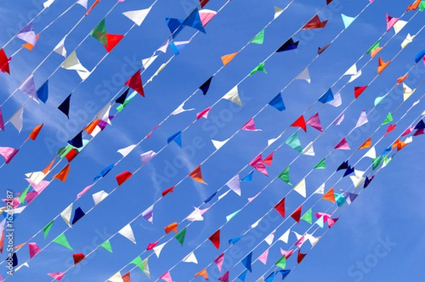 Fototapeta Triangle Flag String Pennant