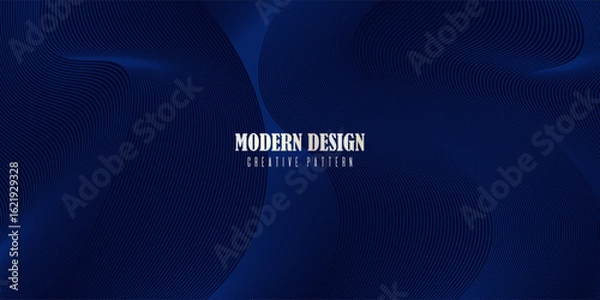 Fototapeta Premium background design with diagonal dark blue line pattern. Vector horizontal template for digital lux business banner, contemporary formal invitation, luxury voucher, prestigious gift certificate