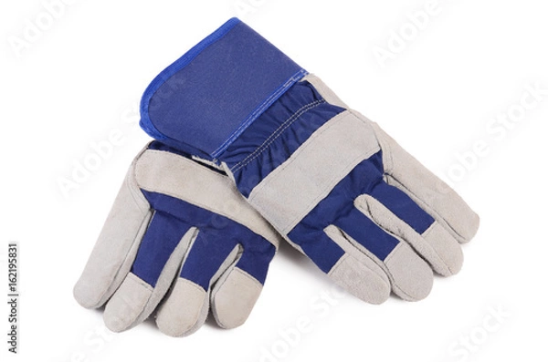 Obraz Working mens gloves on white background