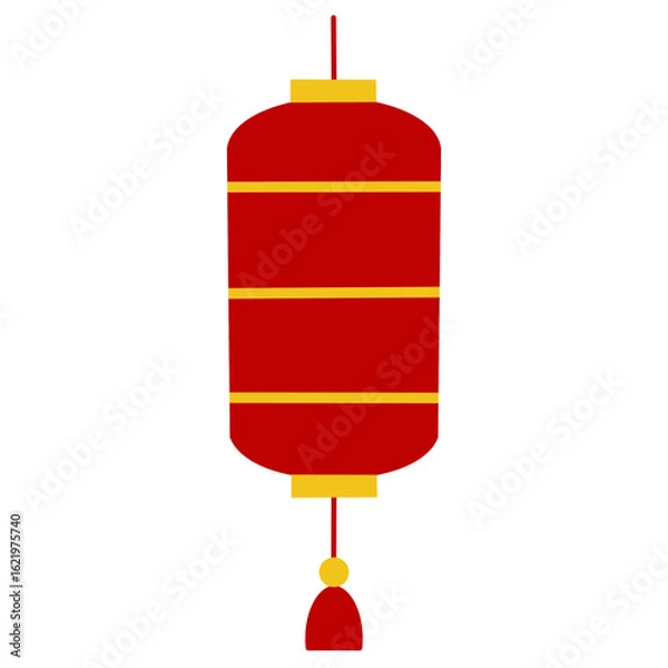 Fototapeta Illustration of chinese lunar new year red lantern icon element decoration