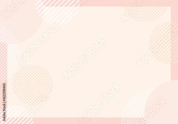 Obraz Pastel Pink Dot Stripe Simple Background Frame