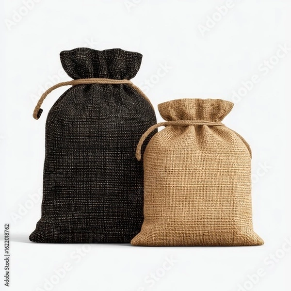 Obraz Two Small Burlap Sacks