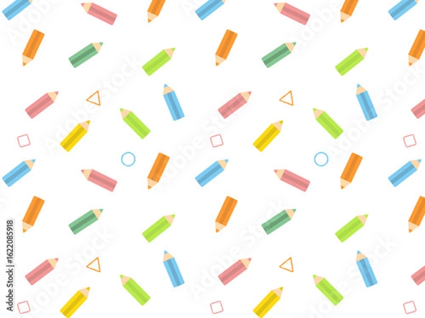 Obraz カラフルな色鉛筆のパターン背景