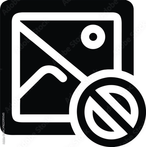 Obraz Forbidden image icon