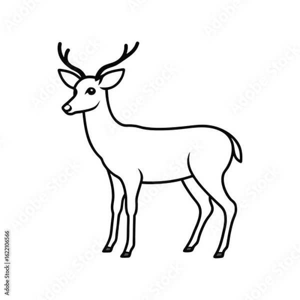 Fototapeta deer silhouette vector
