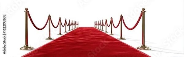 Fototapeta Red carpet with rope barriers (6)