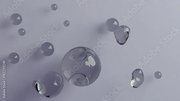 Fototapeta Floating Transparent Spheres Bubble