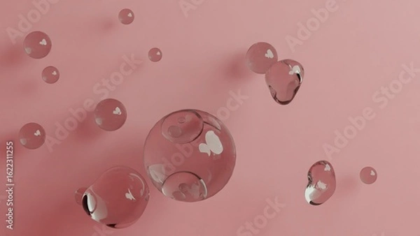 Fototapeta Floating Transparent Spheres Bubble