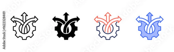Fototapeta Flexibility icon set multiple style collection