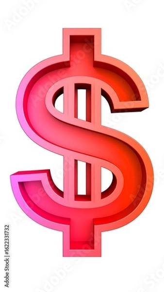 Fototapeta Red dollar symbol