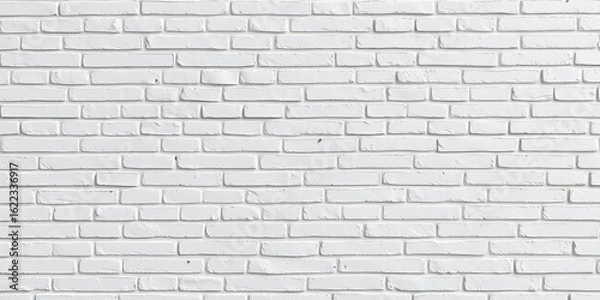 Fototapeta Horizontal white and gray brick wall texture, subtle shadows, weathered, gray