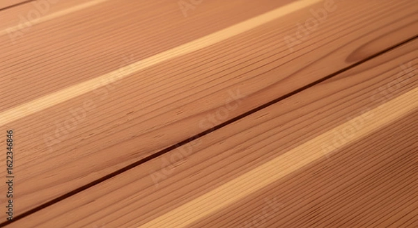 Fototapeta Closeup View of Light Brown Wood Grain Texture