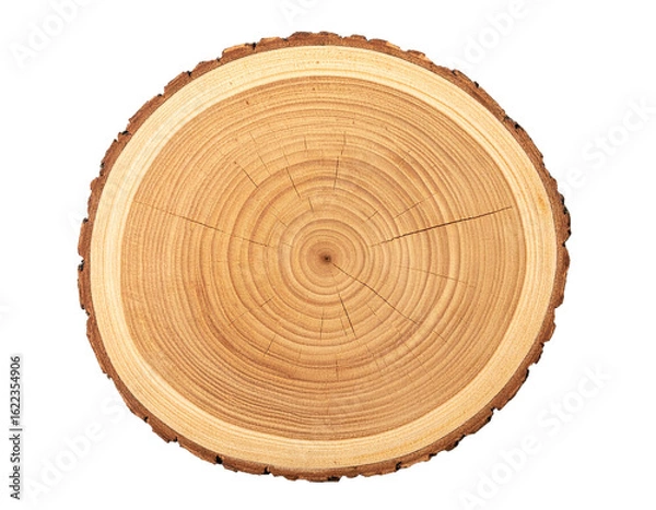 Fototapeta Tree Cross Section Isolated on White Background