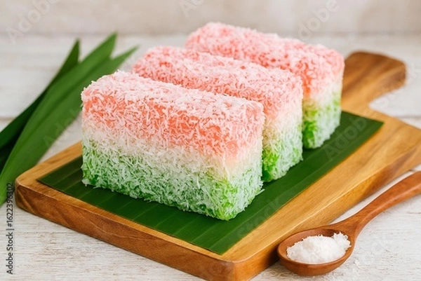 Obraz sentiling, traditional snack from Central Java, made from grated cassava sprinkled with grated coconut