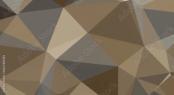 Fototapeta Earthy Tones: Low-Poly 3D Render, Subtle Light Play
