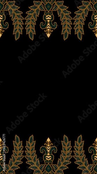 Fototapeta black top and bottom border background design