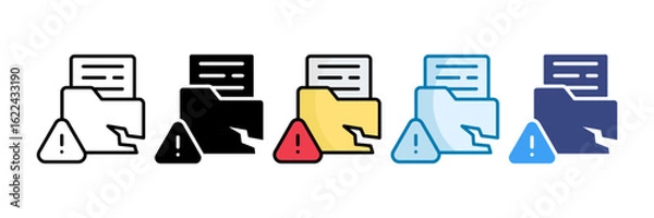 Obraz Data Breach Icon Set Multiple Style Collection