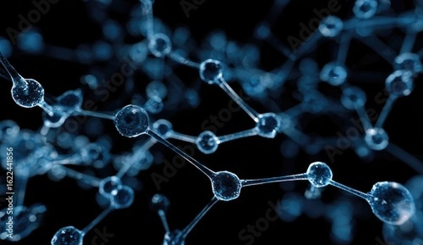 Fototapeta Abstract illustration of molecular structures