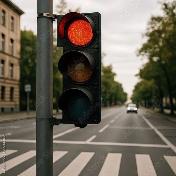 Obraz red traffic light