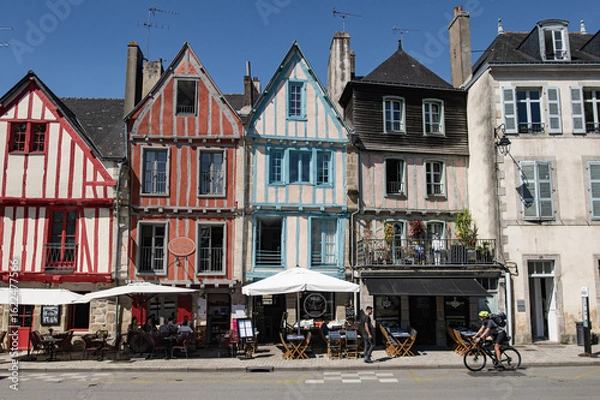 Obraz Les façades de Vannes, Morbihan en France