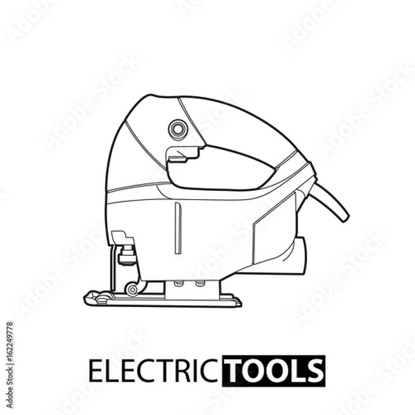 Obraz Outline electric jigsaw