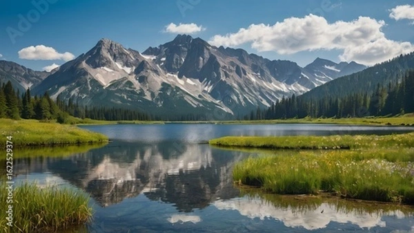 Obraz Serene Summer Landscape with Mirror-Like Water - 7